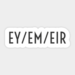 Ey/Em/Eir Pronoun Sticker